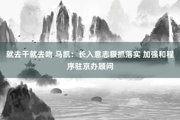 就去干就去吻 马凯：长入意志狠抓落实 加强和程序驻京办顾问